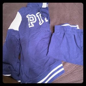 Pink sweat outfit set